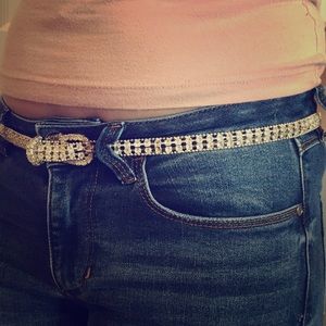 Clear rhinestone belt (small)